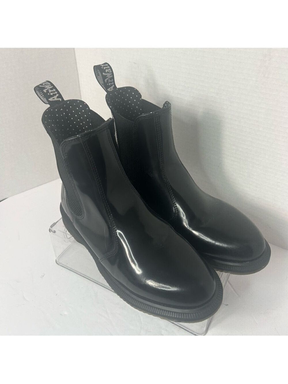 Dr Martens Women’s Flora Smooth Patent Leather Chukka Boots Cyber Grunge Goth 8M
